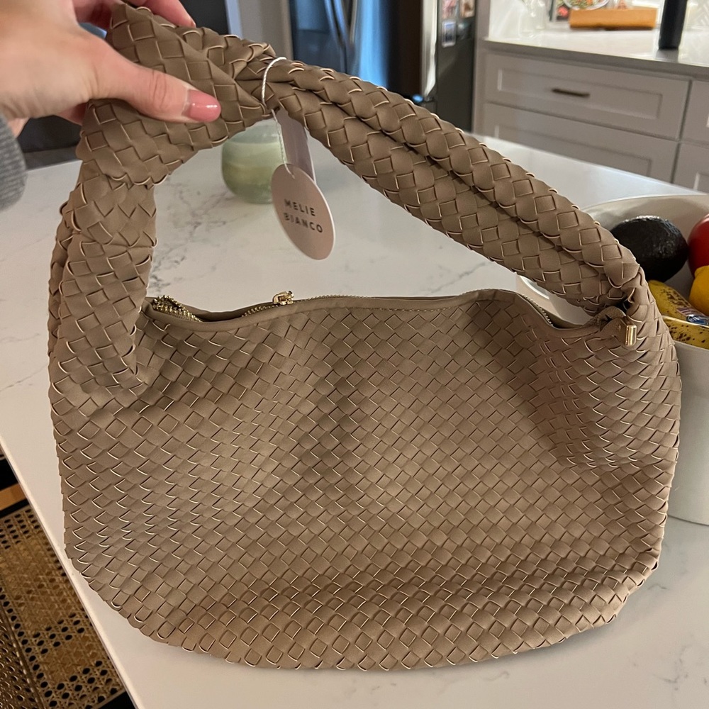 Anthropologie melie Bianco Brigitte large satchel tan